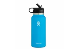Hydro Fask Vacuum Insulated Stainless Steel Water Bottle Wide&NewLine;Mouth With Straw Lid 32OZ