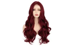 2021 new wig European and American women&apos;s wig small wave chemical fiber large wave long curly hair wig wig headgear Red wine