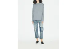 6397 Yoke Tee In Grey Melange