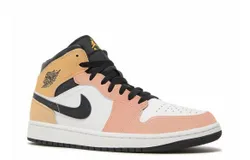 Jordan Men&apos;s 1 Mid Se Flight Club Sneaker In Magic Ember&sol;sundial-White-Black