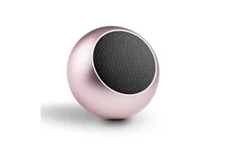 Plug-in card Bluetooth speaker portable small steel cannon metal heavy subwoofer outdoor mini Bluetooth speaker-rose