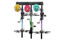 RaxGo Garage Bike Rack&comma; Wall Mount Bike Hanger for 3 Bikes with 3 Adjustable Hooks for Helmets