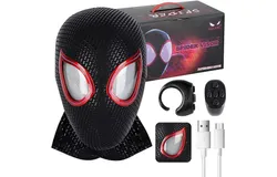 Spider Hero Mask，Kids&apos; Costume Masksfor Cosplay-for age 8-12 13 year old Super Hero costume，Black