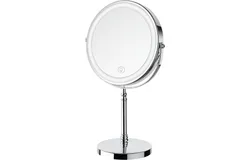 Lighted Makeup Mirror&comma; 8" Rechargeable Double Sided Magnifying Mirror with 3 Colors&comma;  360° Rotation Touch Screen Vanity Mirror&comma; Brightness Adjustabl 1X 3X Magnification Cosmetic Light up Mirror