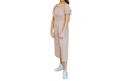 She &plus; Sky Jump For My Love Jumpsuit In Rose