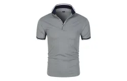 Playeras Caballero Camisa Casual Manga Corta Ocio Gris