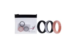 Silicone Wedding BR Solid Ring Set - Marble by ROQ for Women - 3 x 4 mm Ring