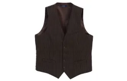 Gioberti Men&apos;s 5 Button Formal Wool Blend Tweed Pin Stripe Vest