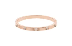 Pulsera Swarovski Tactic &vert; Blanco &vert; Baño En Tono Oro Rosa 5098368 &vert; Baño De Oro Rosa 14K &vert; Joyería De Lujo Para Mujer &vert; Ideal Para Regalo Elegante