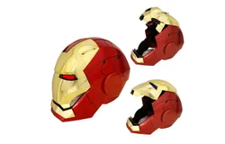 Iron Hero MK 5 ，1&colon;1 Wearable Helmet - Voice&comma; Touch&comma; and Remote Control with LED Eyes-Gold