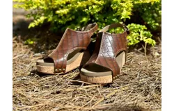 Corkys Footwear Carley Croc Sandal In Brown