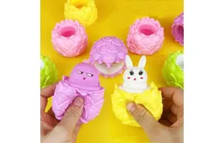 4 Piece Set of Bee Lotus &lpar;Chicken&comma; Rabbit&rpar; Squeeze Toys Miniature Novelty Toys That Can Be Used as Gifts&comma; Colorful Soft Toys That Heal Emotions&comma; Relieve Sensory Stress&comma; Relieve Anxiety&comma; Attention Deficit Hyperactivity Disorder