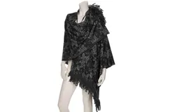 Beate Heymann Poncho Jaquard In Grey