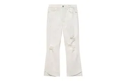 Frame Women&apos;s Le Super High Crop Mini Boot Jeans In Au Natural Destruct