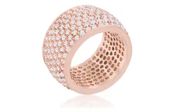 Wide Pave Cubic Zirconia Band Ring