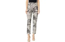 Krazy Larry Paisley Pull On Pant In Black&sol;tan
