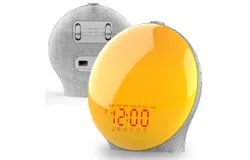 Sunrise Alarm Clock for Kids with Sunrise Simulation&comma; Dual Alarms&comma; FM Radio - Light Gray