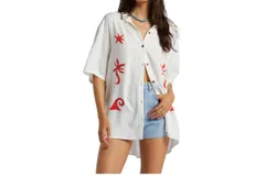 Billabong On Vacation Woven Shirt In Salt Crystal