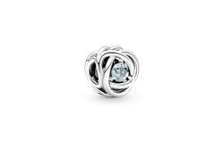 Charm Pandora Círculo Eternidad Azul Aguamarina Para Mujer 790065C09 &vert; Joyería De Lujo Para Mujer &vert; Ideal Para Regalo Elegante &vert; Compatible Con Charms Pandora