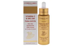 LErbolario Vitamin C and 24K Gold Anti Age Power Revitalising Face Serum for Unisex 1 oz Serum