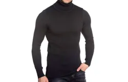 Lcr Black Edition Men&apos;s Turtleneck Sweater In Black