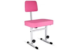 5 Core Piano Bench 3" Padded Cushioned Stool w Backrest Heavy Duty Musician Chair Height Adjustable