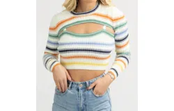 Dance & Marvel Stripe Knit Tank &plus; Bolero Crop Top In Multicolored