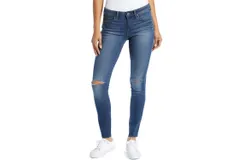 Articles Of Society Sarah Cut Off Hem Skinny Jeans In Blue