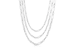 Triple Small Multi Link Chain Necklace by eklexic