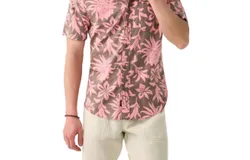 Faherty Short Sleeve Breeze Shirt In Cedar Beach Blossom