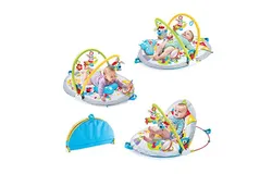 Baby Gym Lay to Sit-Up Playmat&period; 3-in-1 Newborns Activity Center with Tummy Time Toys&comma; Pillow & Infant Miror&period; 0-12 Month