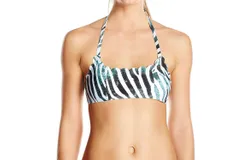 Pq Swim Women&apos;s Dreamy Reversible Seamless Wave Bikini Top Swimsuit In Blue Multi