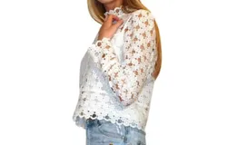Hadley Pollet Lace Love Top In White