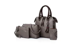 Set 4 Bolsas Moda Mujer Dama Colgante Gato Borla Versatil