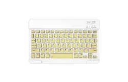 Bluetooth Wireless Keyboard and Mouse Combo&comma;Ultra-Slim Ergonomic Small Rechargeable Bluetooth Keyboard Mouse Set for Apple iPad iPhone Samsung Tablet Phone Android PC Computer Mac Smartphone- yellow 10 "single keyboard