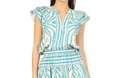 Omika Wilora Blouse Jolie In Lagoon