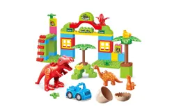 ToyVelt  Dinosaur Blocks Toy 72 piece Jurassic Era Block Set&comma; Age 3 -12 years old