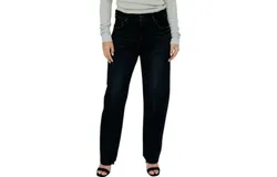 Moussy Murrieta Wide Straight Jeans In Black