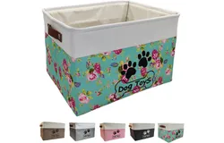 Large Dog Toy Basket Collapsible Dog Toy Box Shape Keeping Rectangle Dog Toy Bin for Pet Toys&comma;Accessories