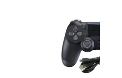 Wireless controller compatible with PS4&sol;Pro&sol;Slim with Hall joystick&sol;trigger&comma; gamepad joystick with paddles&comma; RGB light&comma; 3&period;5mm headphone jack&comma; motion sensing black &plus; wired connection