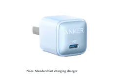 Anker mobile phone fast charging wall charger ice crystal blue 20W safe charging suitable for iPhone 8-15