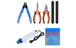 3D Printer Model Cleaning Tool Engraving Knife Carving Kit Including Wood Carving Tools Deburring Scraper Filaments Knife Clean Up Kit Polishing Strip Hot Air Machine and More