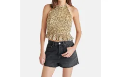 Steve Madden Emil Top In Tan Multi
