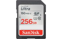 SanDisk 256GB Ultra SDXC UHS-I Memory Card - Up to 150MB&sol;s&comma; C10&comma; U1&comma; Full HD&comma; SD Card - SDSDUNC-256G-GN6IN