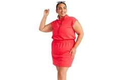 Fall Ball Golf Dress - Tomato Red