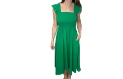 Oddi Kelly Midi Dress In Green