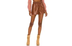 Bb Dakota Faux The Record Short In Cognac