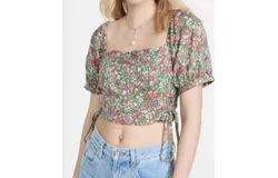 Lost &plus; Wander Big Sur Top In Greenfloral