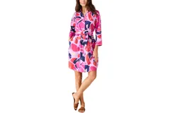 Nic &plus; Zoe Tropic Glow Dress In Pink Multi