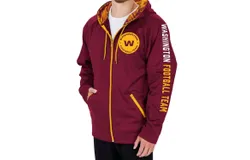 Zubaz Nfl Washington Football Team Full Zip Camo Hoodie In Red